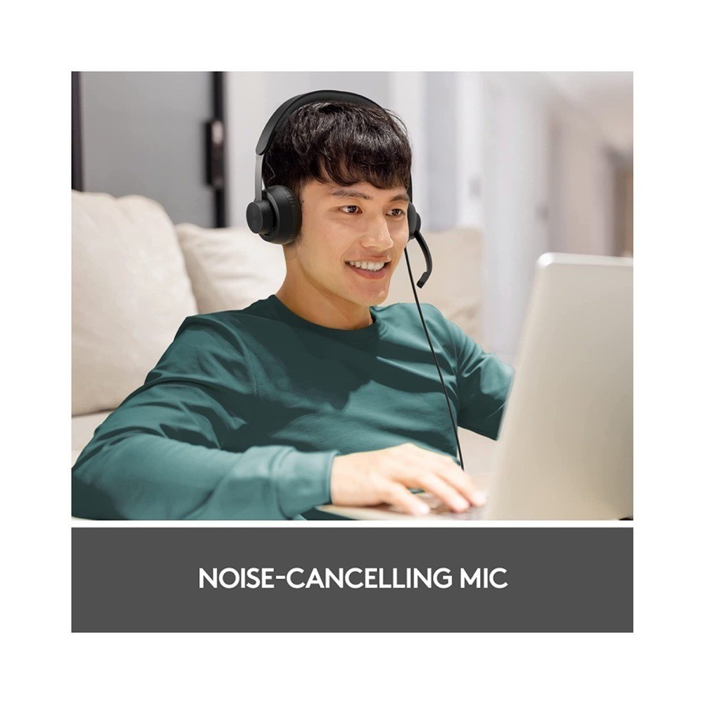 Logitech Zone Wired Headset, with advanced noise-canceling mic technology