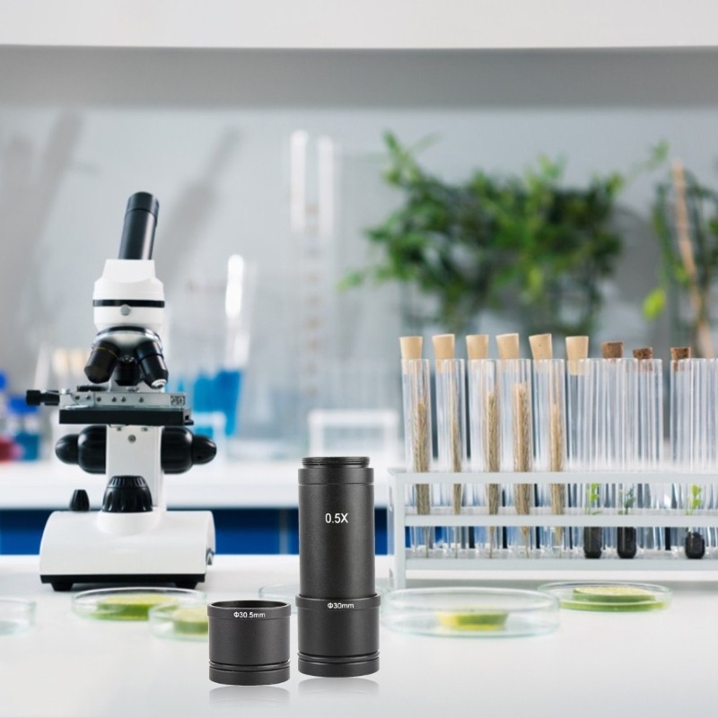 Focusable-Microscope Eyepiece C Mount Adapter Lens For Video Microscope Camera