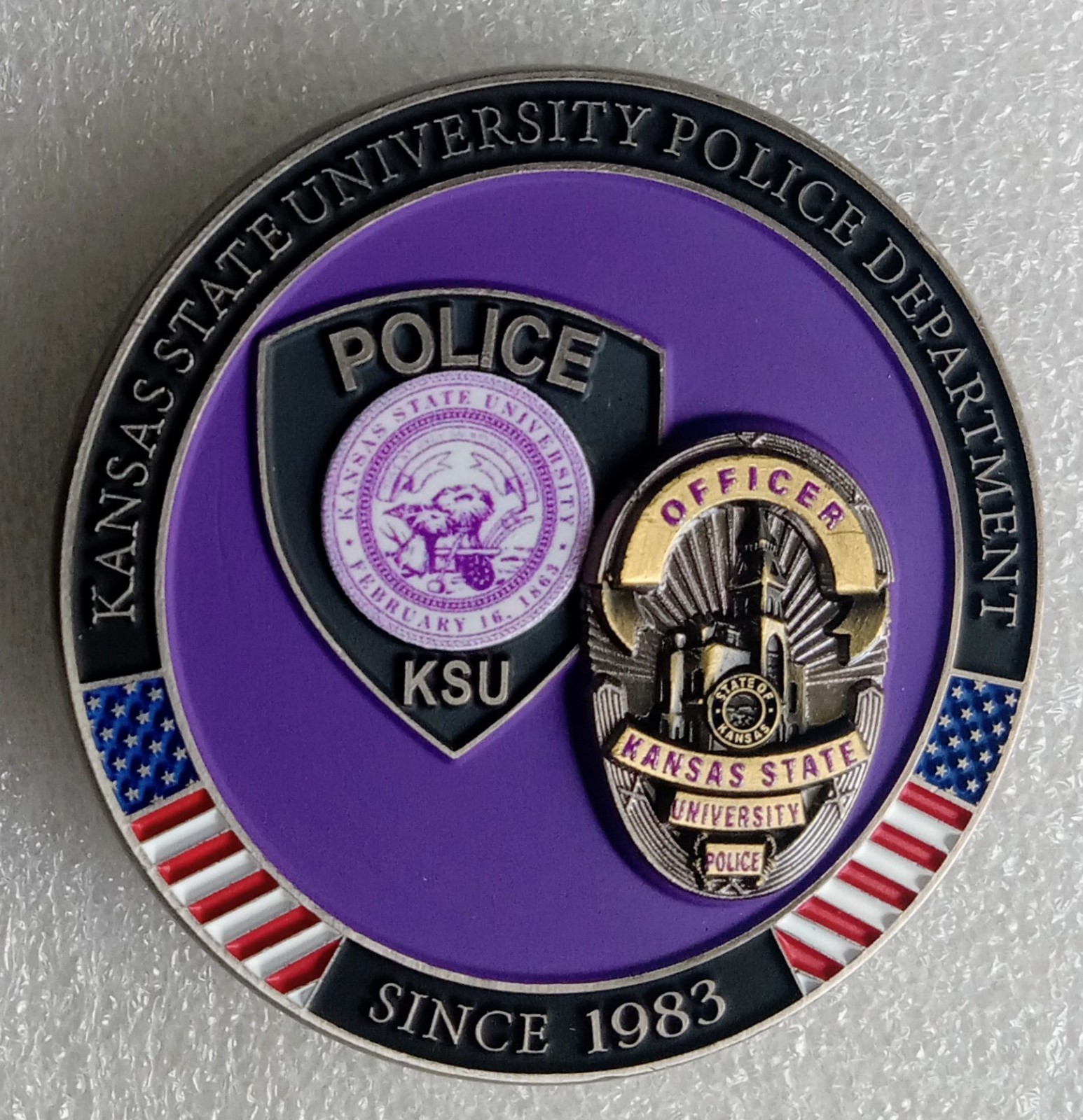 KANSAS STATE University POLICE CHALLENGE COIN sheriff Wildcats KSU campus safety
