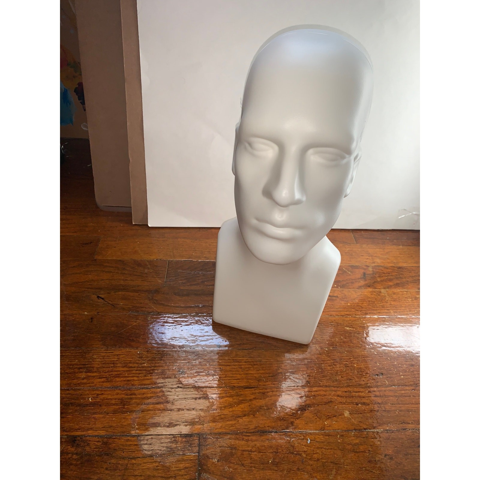 Male Mannequin Head White Wig Hat Sunglasses Display 16in