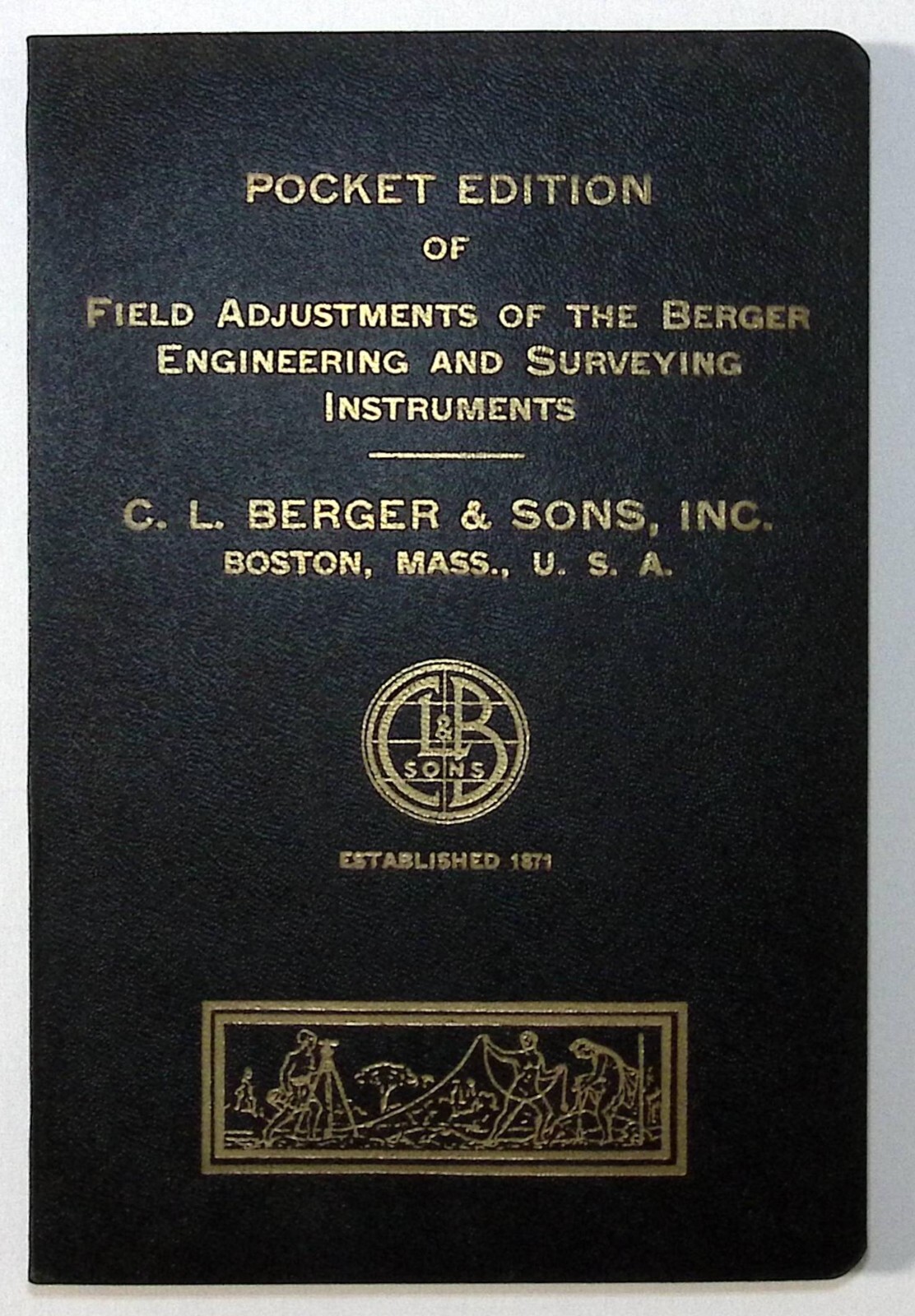 1946 Field Adjustments Berger Engineering Surveying Instruments Manual NICE