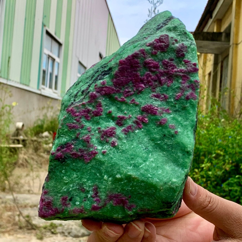 3.77LB Natural green Ruby zoisite (anylite) crystal sample Healing