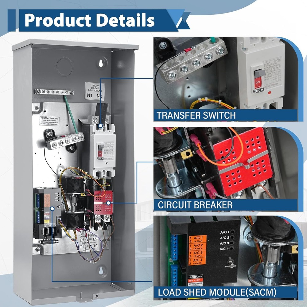 200 Amp Automatic Backup Transfer Switch Outdoor New