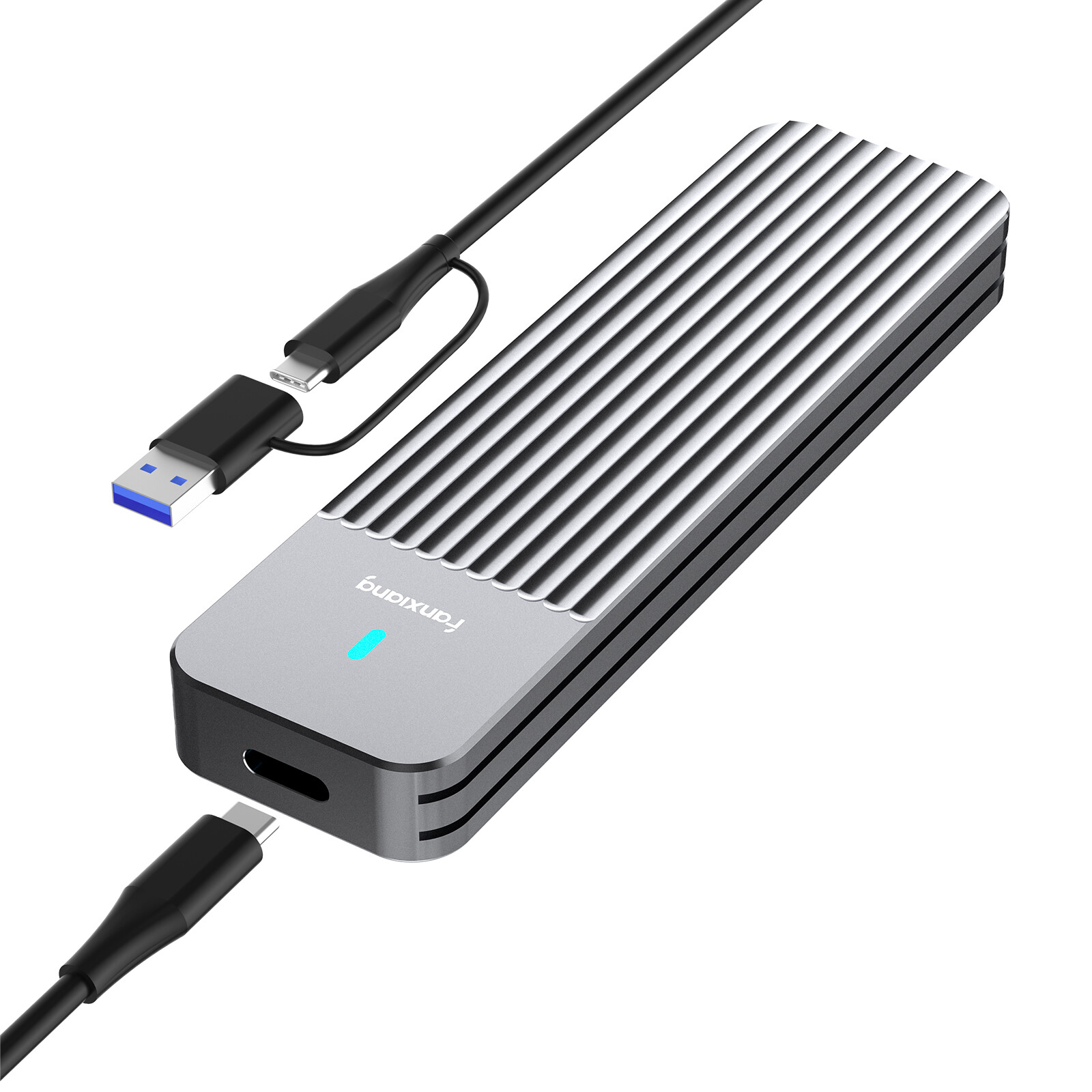 Fanxiang M.2 NVMe SATA SSD Enclosure USB Type C 10Gbps NVMe SSD External Case