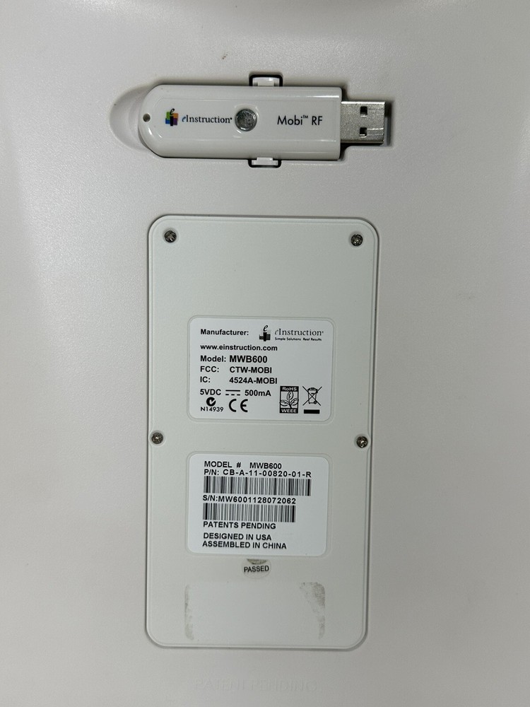 MobiView eInstruction Model MWB600 Workspace ~ Handheld Interactive Whiteboard