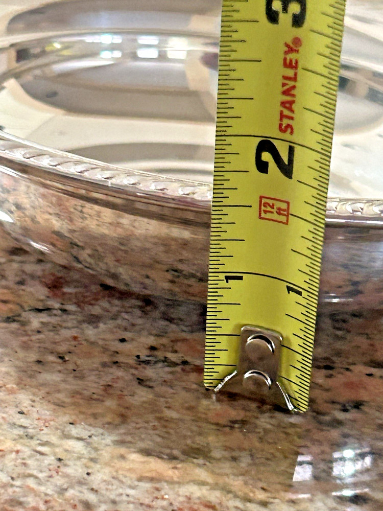 Silver Plated FB Rogers Co Bowl Serving Small Rope Edge Vtg 6.25 Inch Diameter