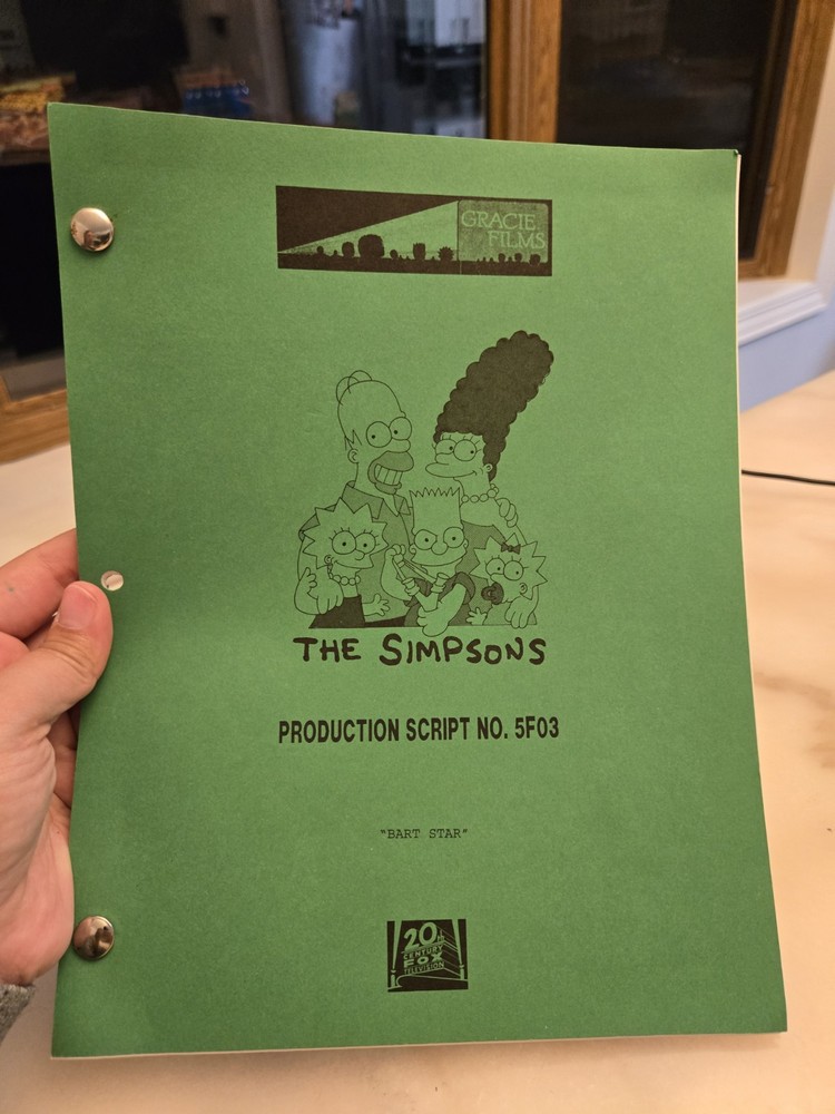 1997 The Simpsons Production Script Final BART STAR 5F03