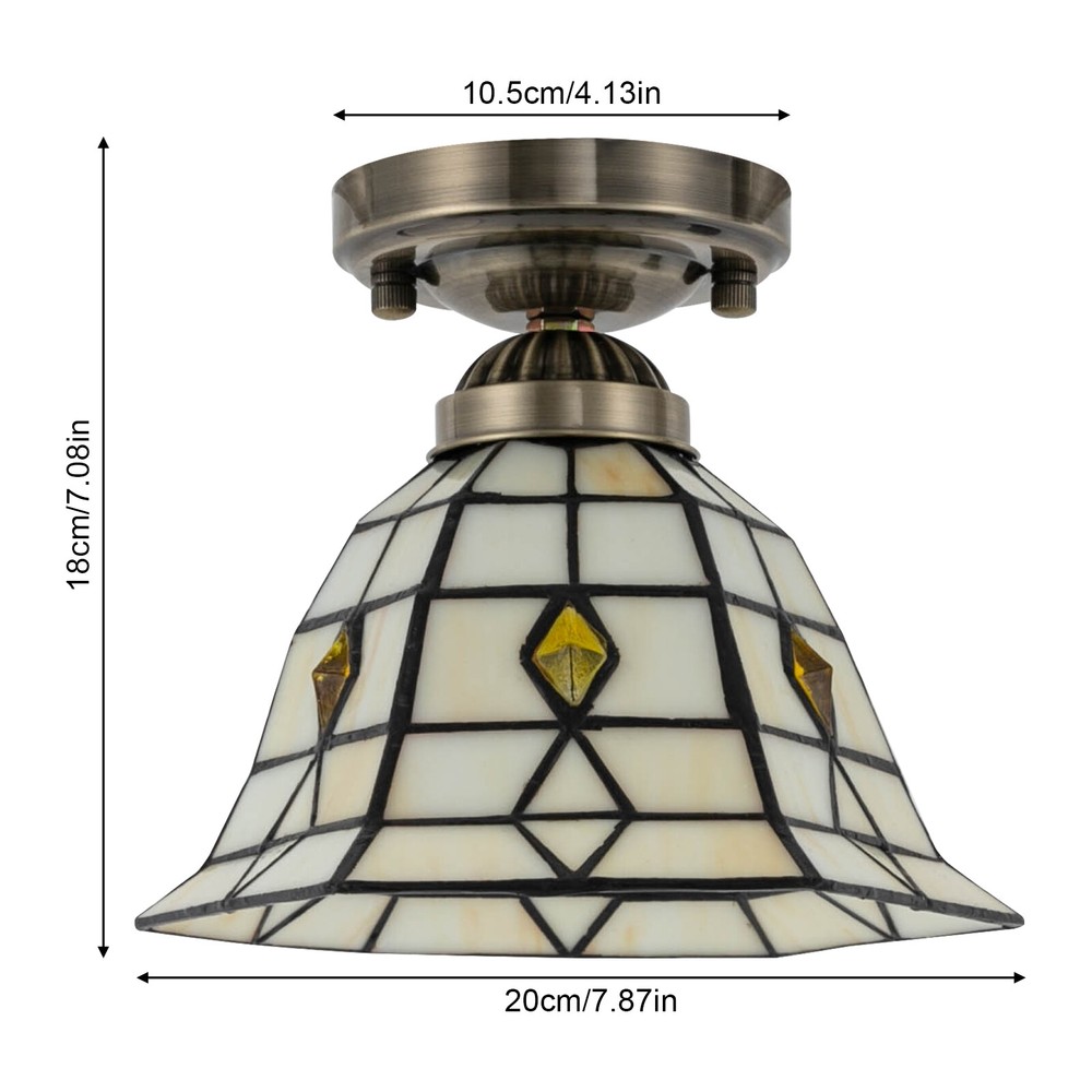 Ceiling light 20cm hexagonal - without light source E26x1- US gauge NEW US