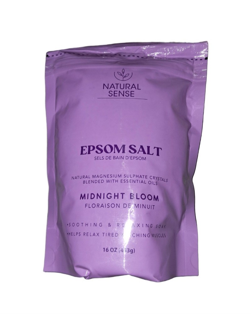 💜 NATURAL SENSE (16 Oz.) 🟣🫧 ●MIDNIGHT BLOOM● 🟣🫧 Epsom Salt Soak Solution.