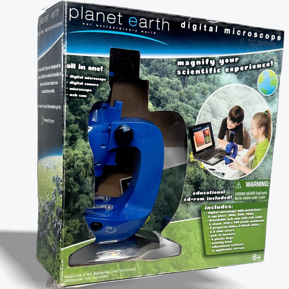 Planet Earth Digital Microscope Web Cam & CD Rom All In One Educational Toy