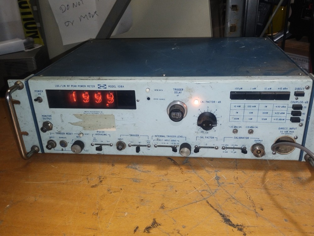 PACIFIC MEASUREMENTS INC LOG/LIN RF PEAK POWER METER 1018A