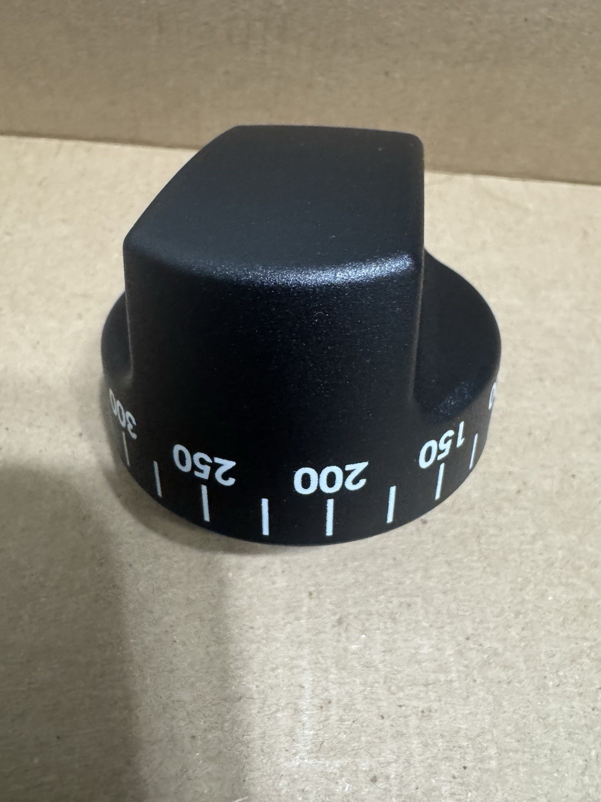 Black Control Knobs Set for Commercial Cooking Equipment, Various Markings
