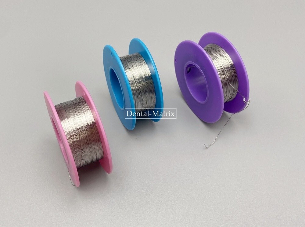 Dental Orthodontic Metal Ligature Wire Round Spool Stainless Steel Line 50g/Roll