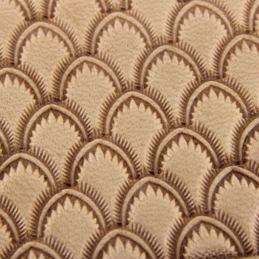 Leather Stamping Tool - Crescent Shell Geometric Border Stamp