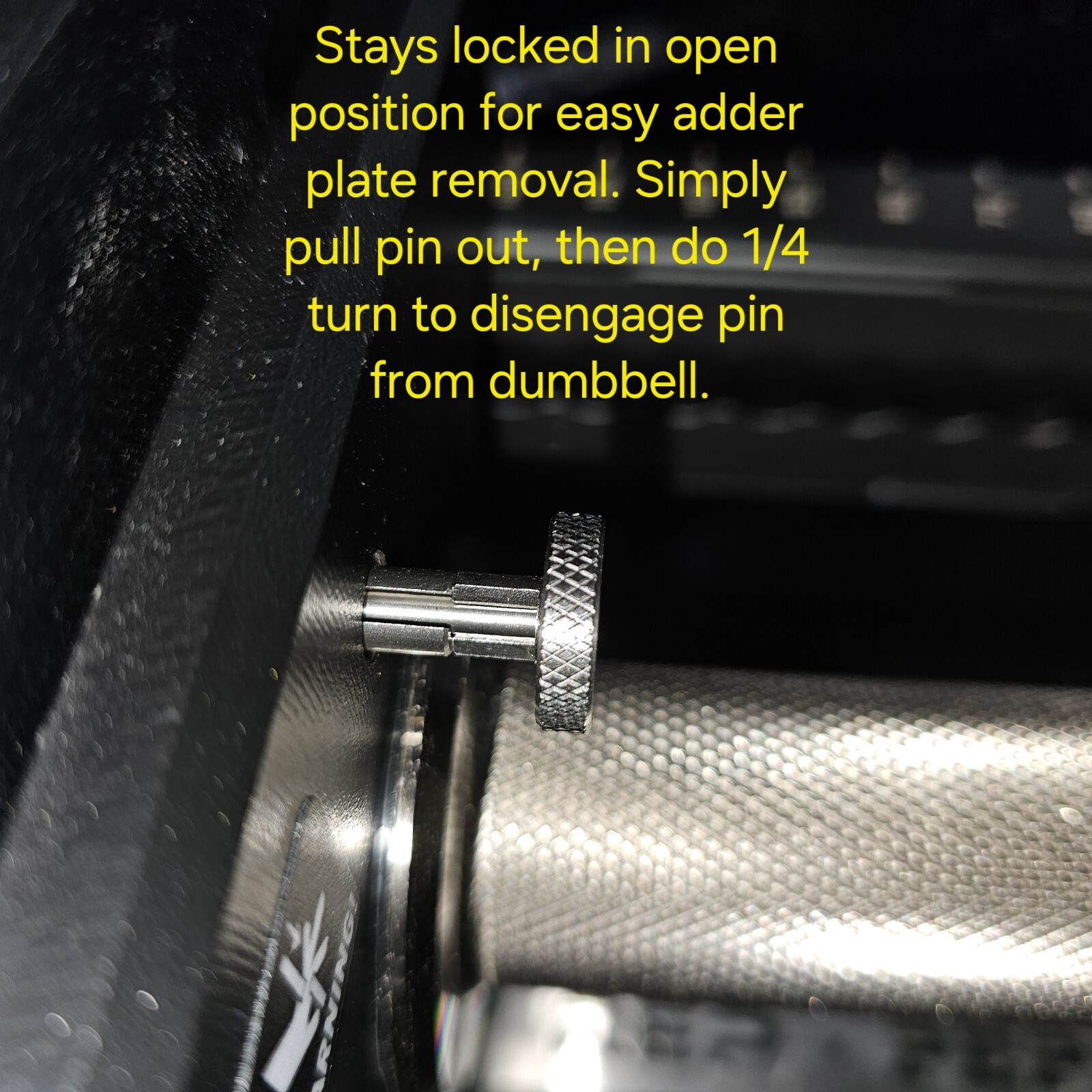 Locking SS Knurled Spring Pin Set (4) Upgrade For REP X PEPIN Dumbbells