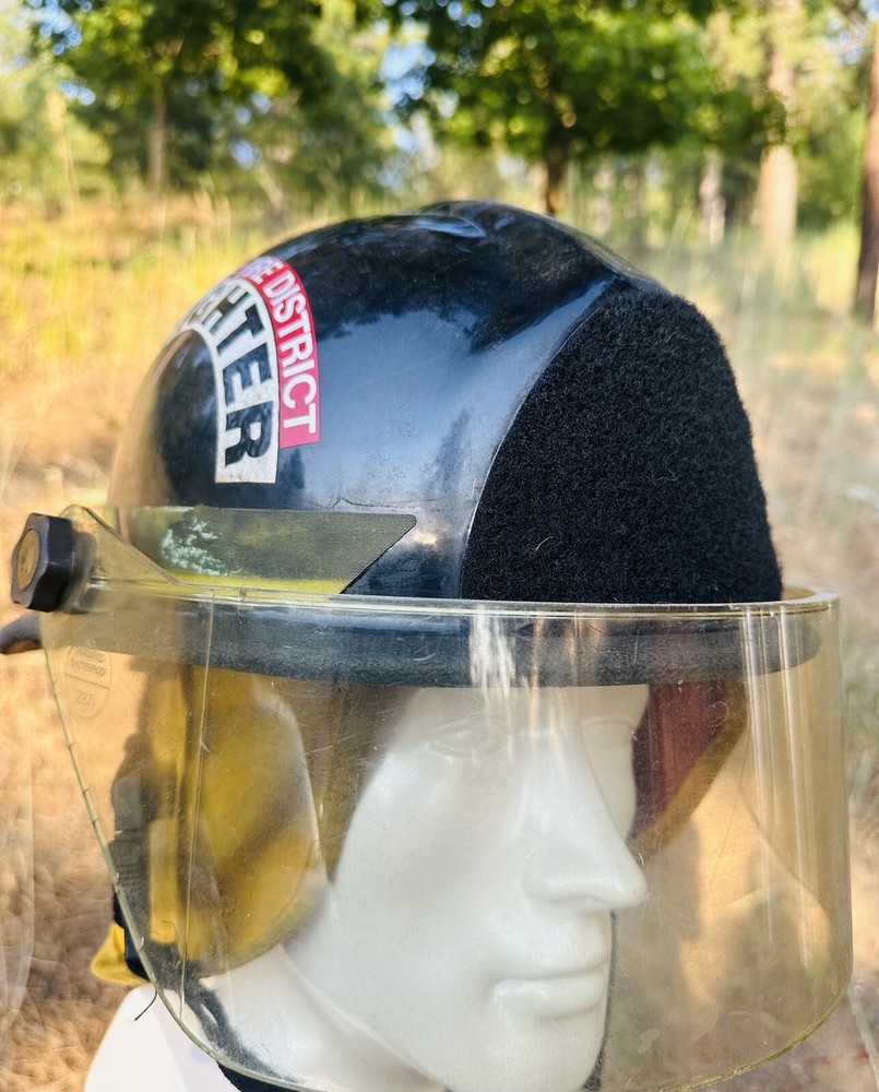 Bullard FIRE FIGHTER HELMET with Faceshield & Neck Protector & Chin Strap