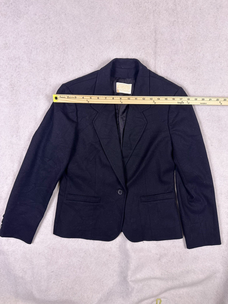 Pendleton Navy Blue Blazer Pure Virgin Wool Size 10