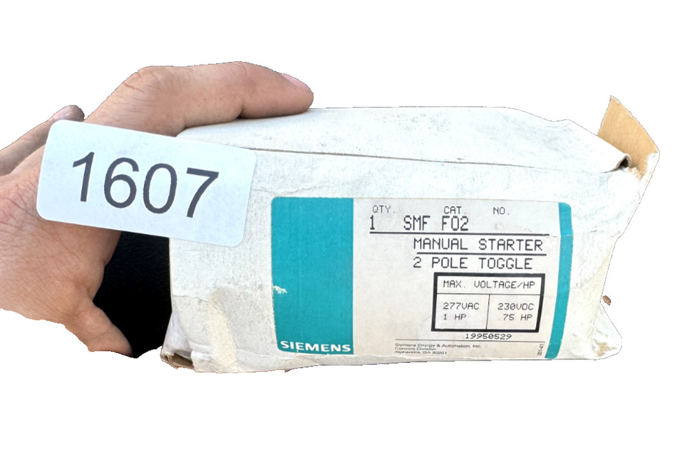 Siemens SMFF02 Manual Starter, 2 Pole Toggle