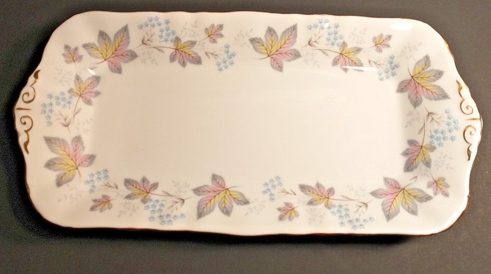 Paragon Enchantment Bone China rectangular tray 11.625" long