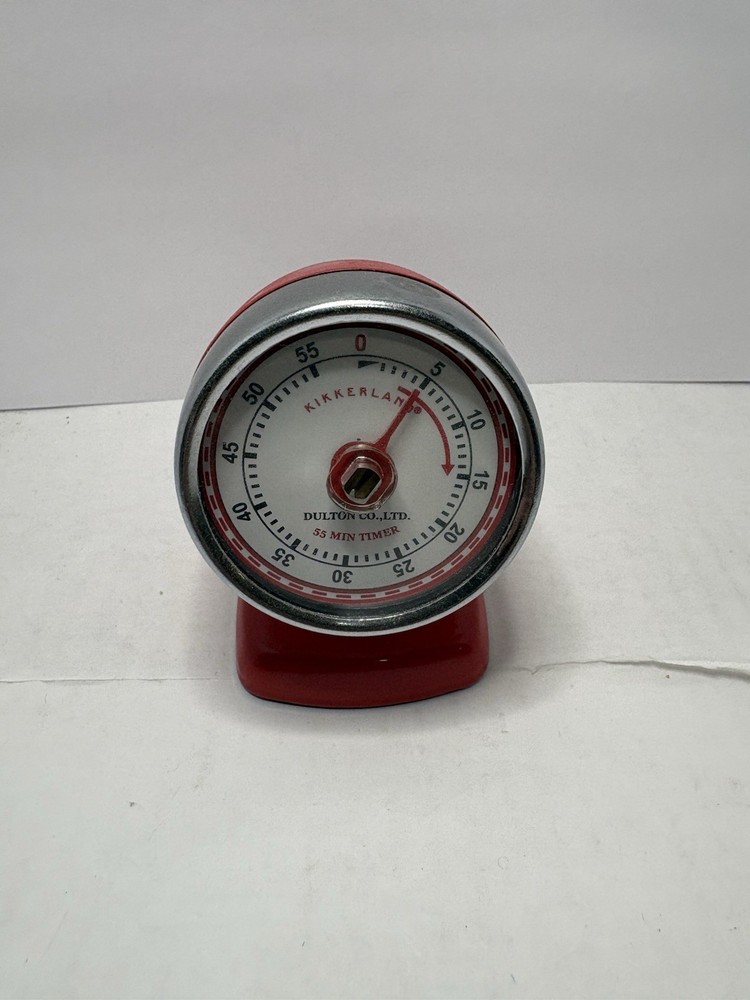 Kikkerland Vintage Streamline Timer - Red