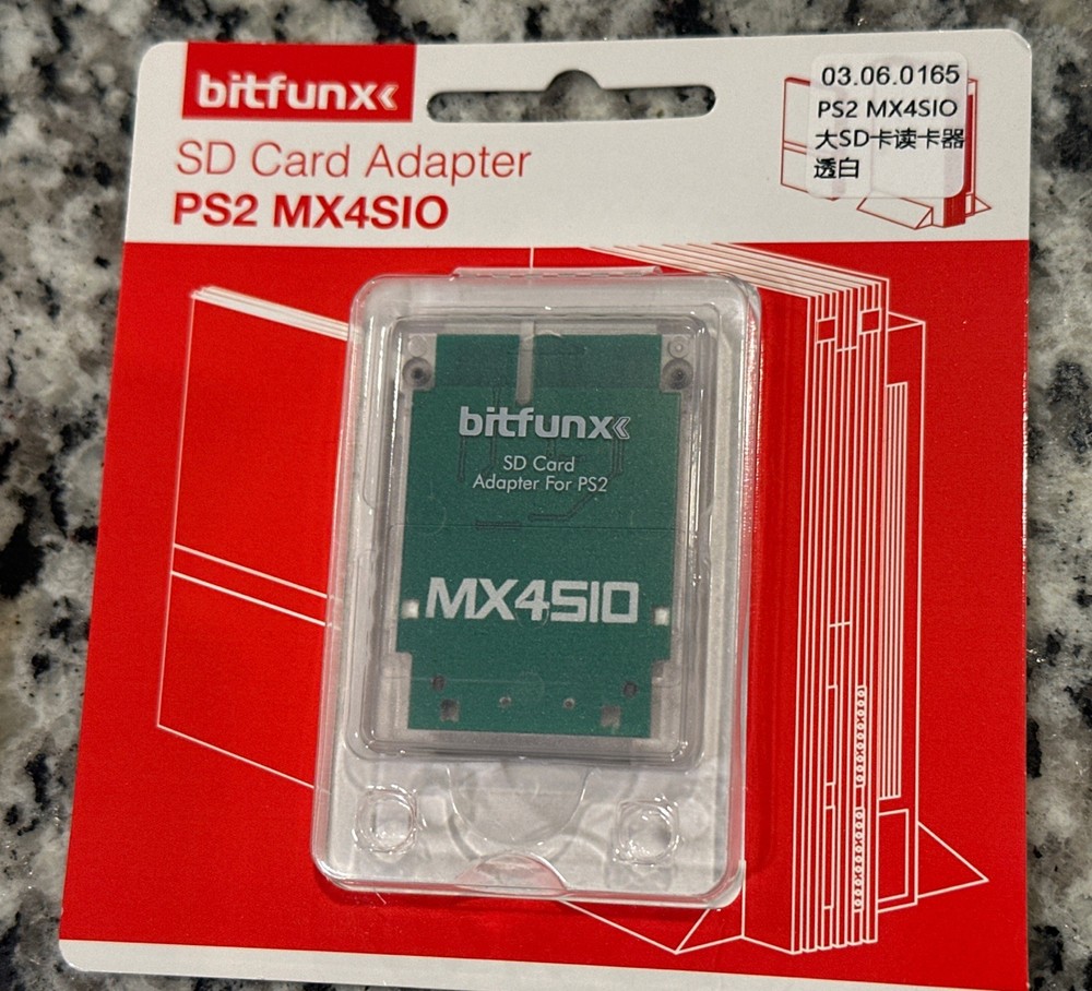 Bitfunx MX4SIO PS2 MicroSD Memory Card Adapter Clear