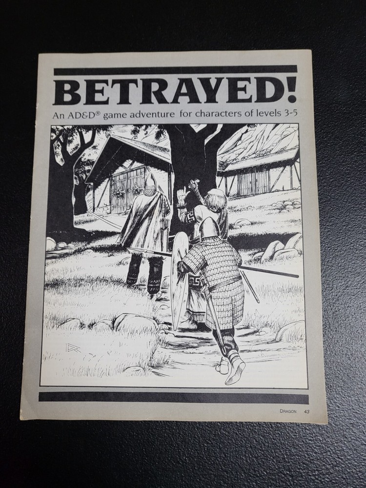 Dragon Magazine 105 Betrayed! Adventure Module Insert