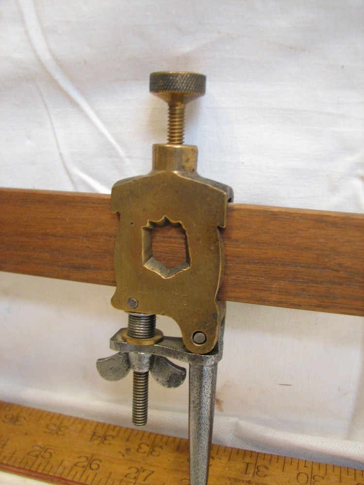 Pr Complex Brass-Gun Metal Trammel Head Divider Points Machinist Tool Adjustable