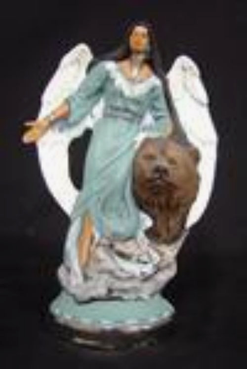 Sm Native Angel with Bear  ceramic bisque to paint