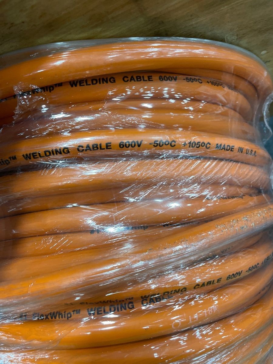 Kalas 640076.01.004 FLEXWHIP Welding Cable 250Ft, 1AWG, Copper, Orange*