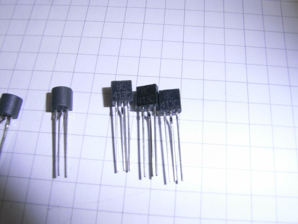 BC413C SOT-54 NPN 0.1A 45V 0.3W ORIGINAL LOT 5 Pcs (Read Notes)