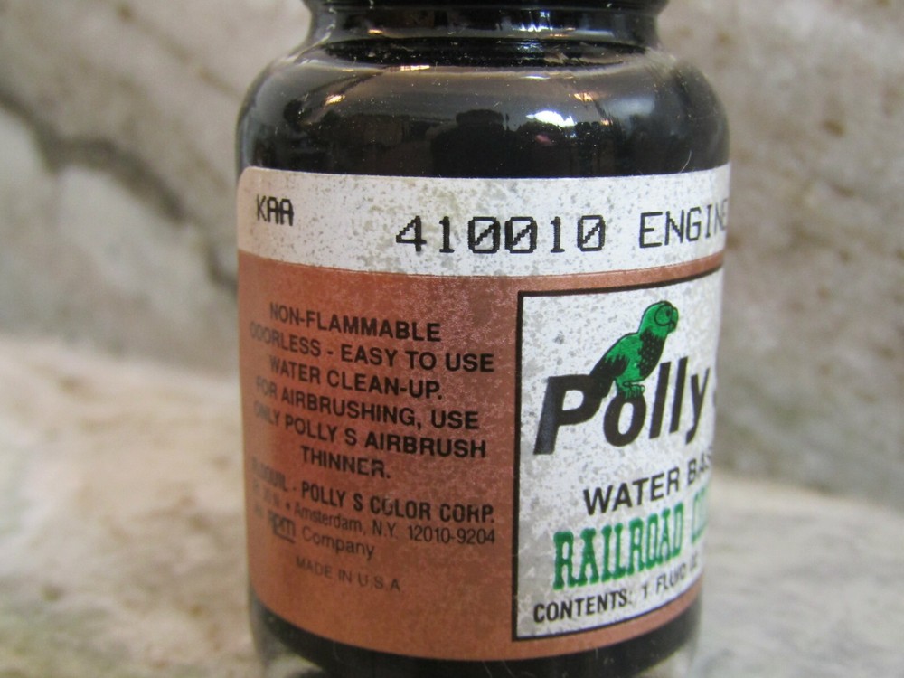 FLOQUIL POLLY S SCALE RAILROAD MODEL PAINT 1oz - ENGINE BLACK