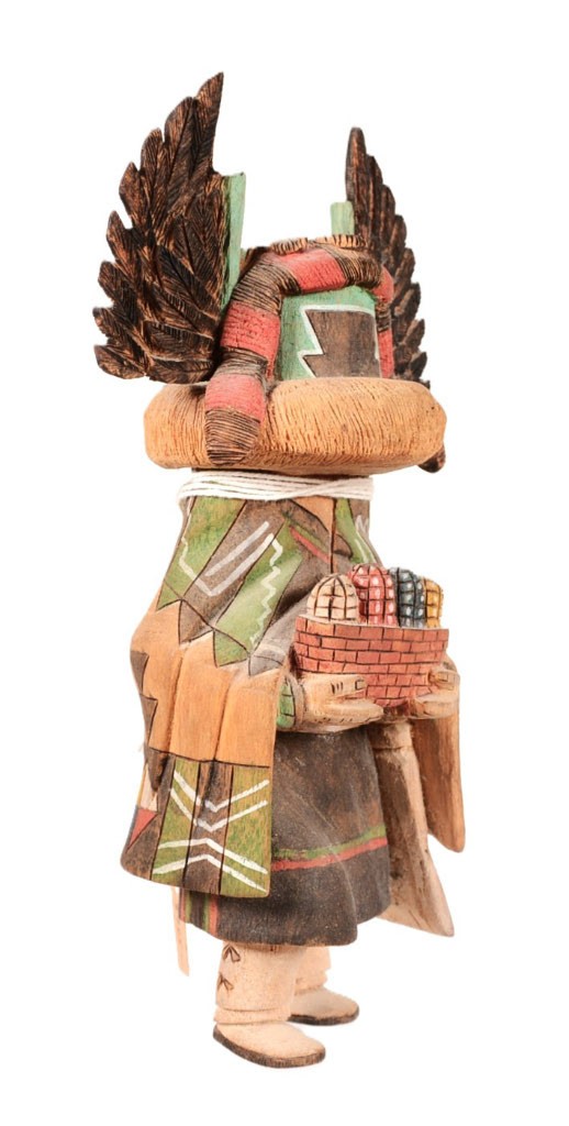 Hopi Kachina Crow Mother Doll Size 8.625" H x 4.5" W x 2.75" Deep Hand Carved