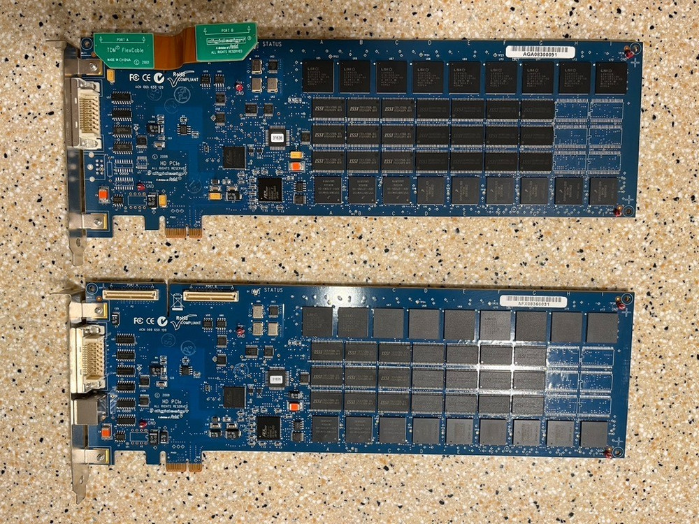 AVID Digidesign Pro Tools 2 Cards HD Core & HD Accel PCIe Cards w/Flex cable