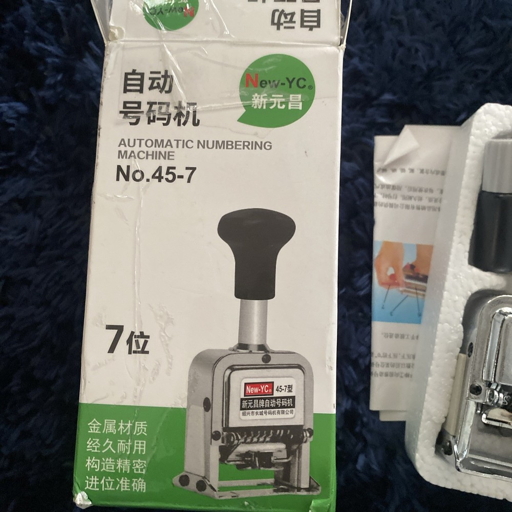 Self Inking Number Stamp Yipgou 7 Digits Automatic Numbering Machine Metal Numbe