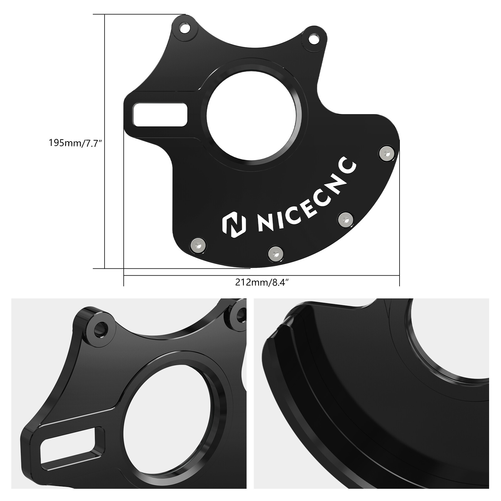 Rear Caliper Bracket Rotor Guard #43211-HP1-000 For Honda TRX450R TRX450ER Black