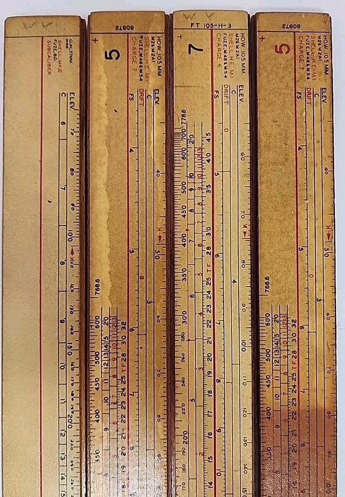 WW2 US Army Graphical Table Slide w Carrying Case U87