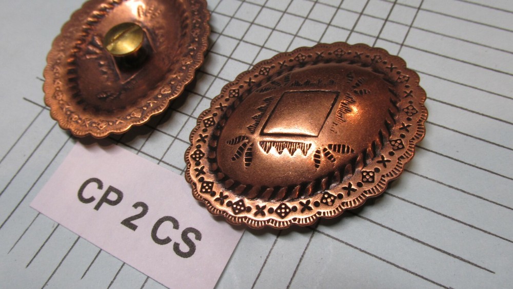 TRINITY CONCHO medium CP2 CS solid COPPER VINTAGE High Quality USA Leather Craft