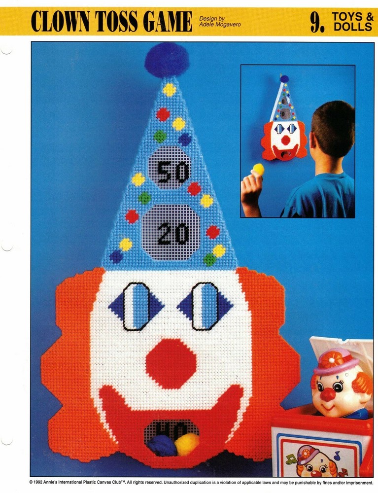 Clown Toss Game Plastic Canvas Pattern By Annie's Attic