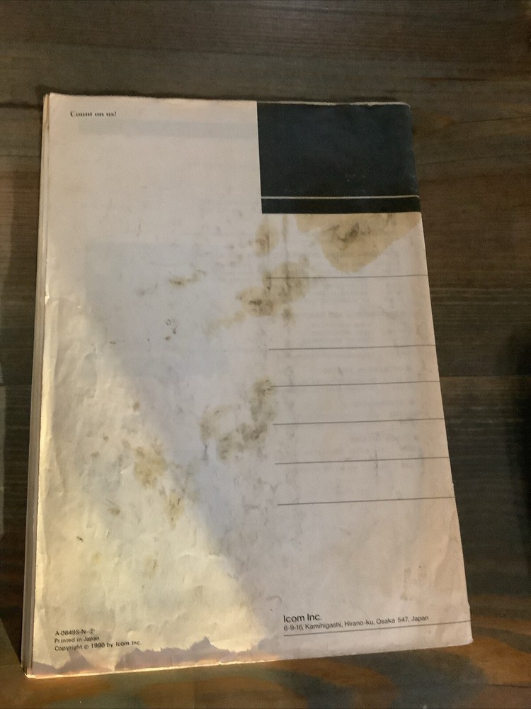 Icom IC-735 Instruction Manual Original