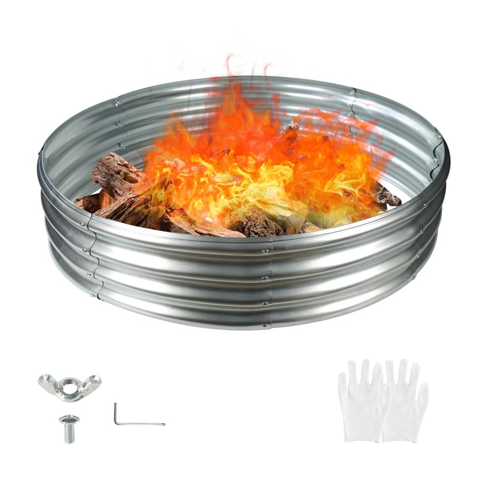 YSEJOMP 60 Inch Diameter Round Galvanized 5 FT Diameter+1 Tall, Silver