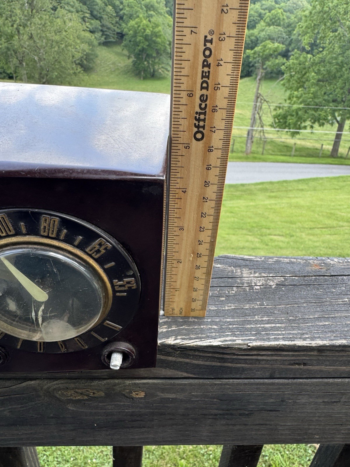 Vintage 1950 Motorola Model 51C Tube AM Clock Radio Works Brown Plastic