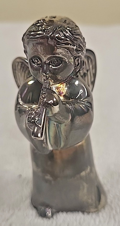 Silver Treasures Godinger Angel Salt & Pepper Shakers w/ Box Figurines