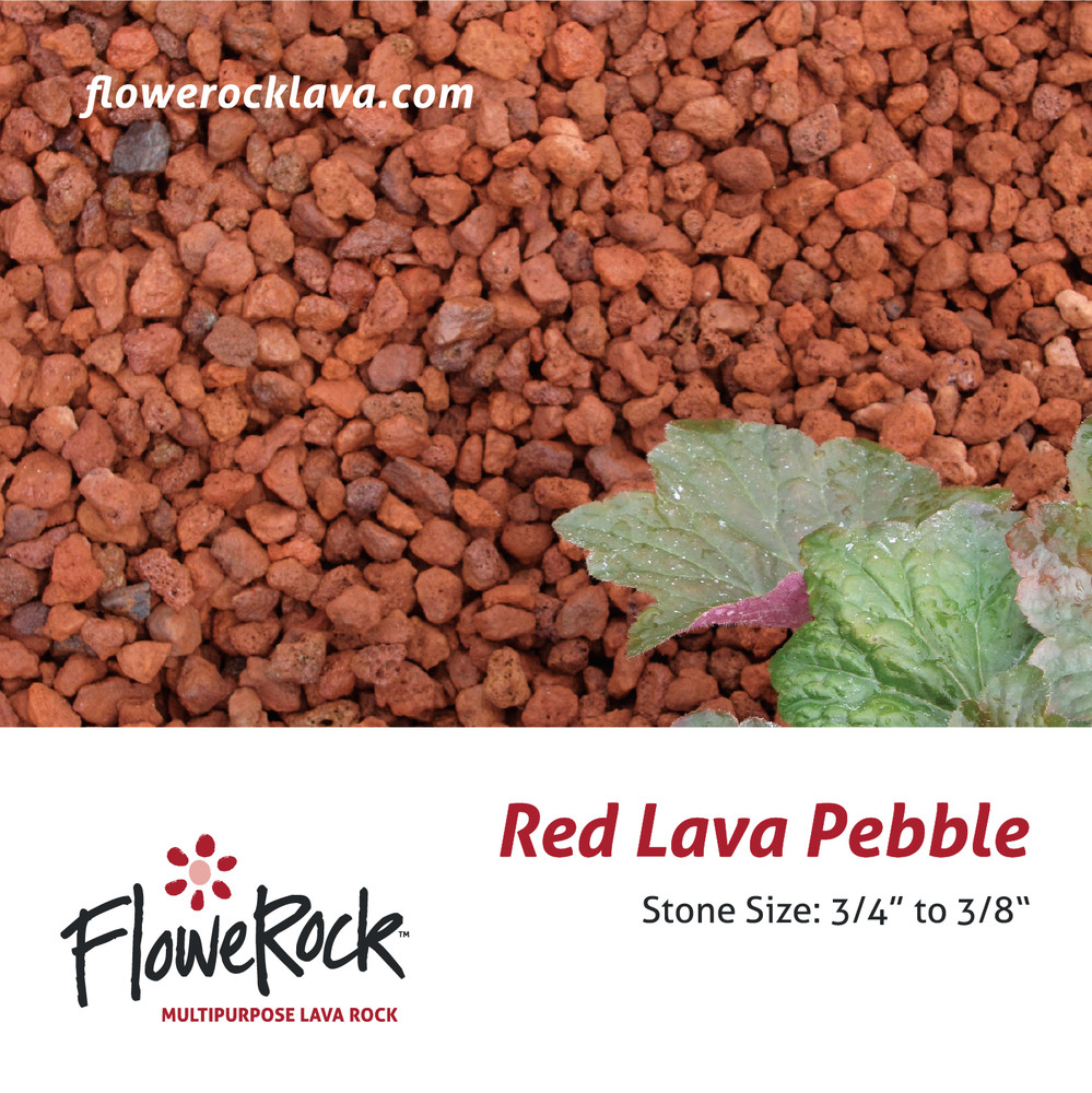 Red Lava Rock 3/4" - 3/8"