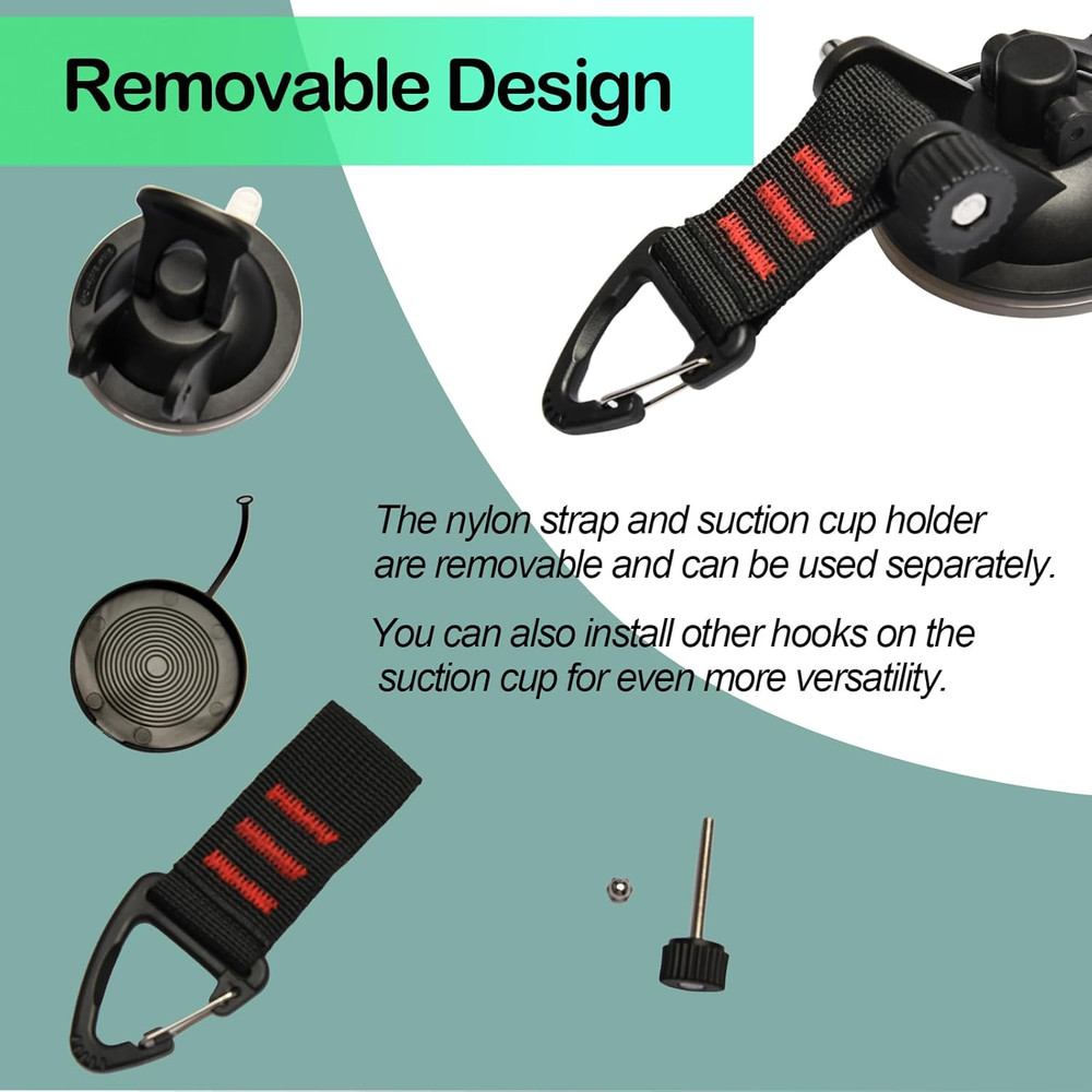 Heavy Duty Suction Cup with Security Hooks 4Pcs Strong Suction Cups Multipurpose
