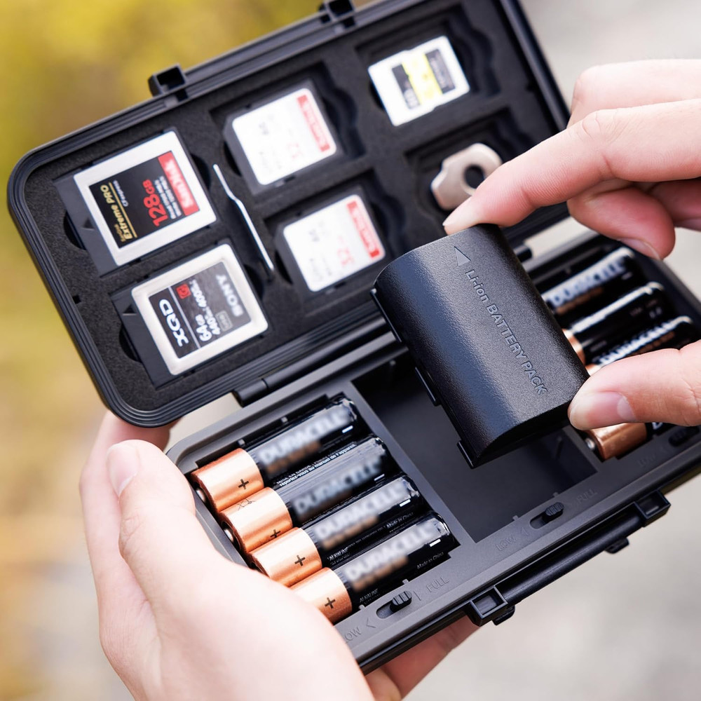 Multi-Function Camera Battery Memory Card Storage Case for 6 SD Card,6 Cfexpr...