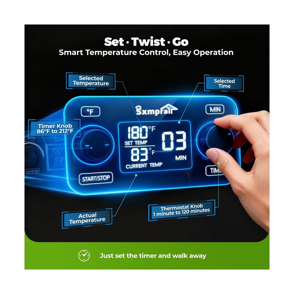 Electric Water Bath Canner 27 Quart, Knob Control Time & Temperature with LED...