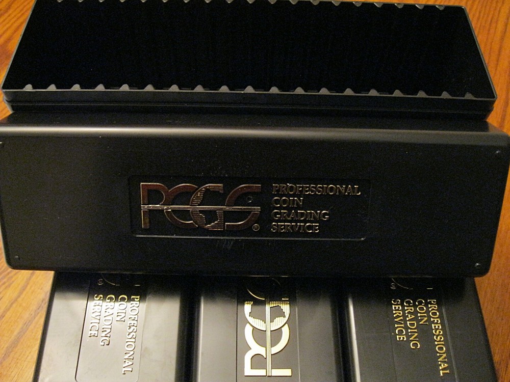 5 Black PCGS Storage Boxes Each Box Holds 20 Coins