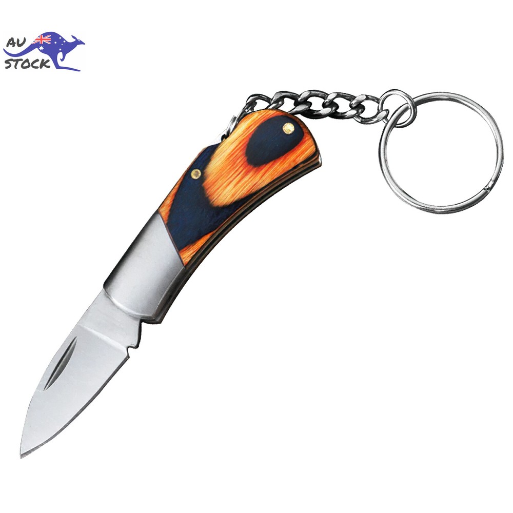 Small Handmade Keychain Practical Mini Folding Knife Box Open Portable AUS Stock