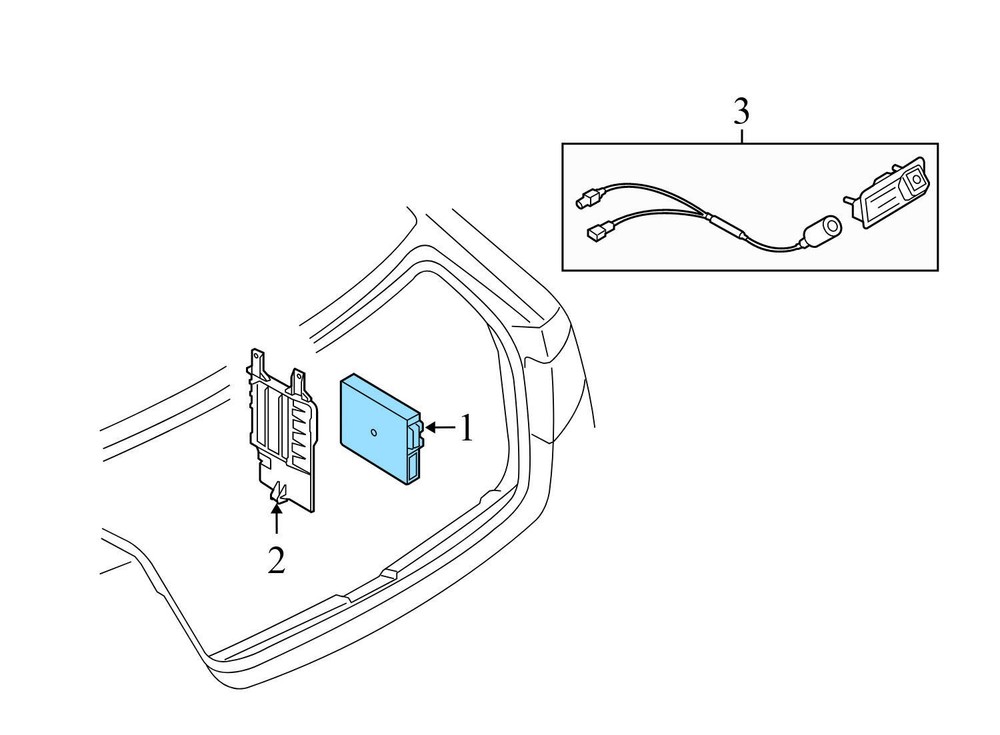 2009-2017 AUDI Q5 8R - REAR VIEW / Reverse Camera Control Module 8R0907441A