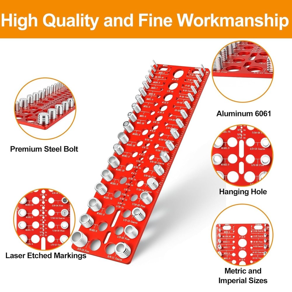 55 Nut and Bolt Thread Checker Thread Checker Standard and Metric.....